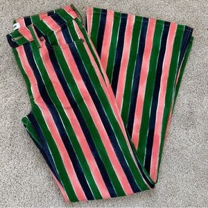 Wrangler Women's Wanderer 622 Striped Flare Jeans in Pink, Green & Navy